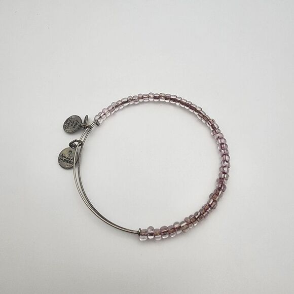 Alex & Ani Translucent Pink Seed Bead Bracelet - Picture 1 of 3
